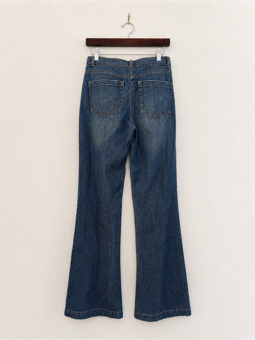 Theory Wide Leg Jeans Size 4 Blue Denim High Rise - Picture 3 of 8